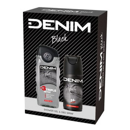 DENIM Men's Set Black 2/1 ( shower gel 250ml + deo 150ml)