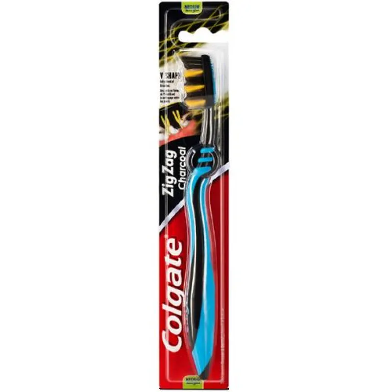 COLGATE toothbrush Zig-Zag Charcoal Medium