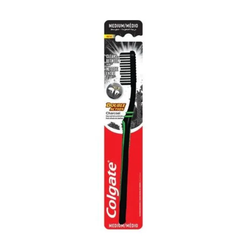 COLGATE toothbrush Double Action Charcoal medium
