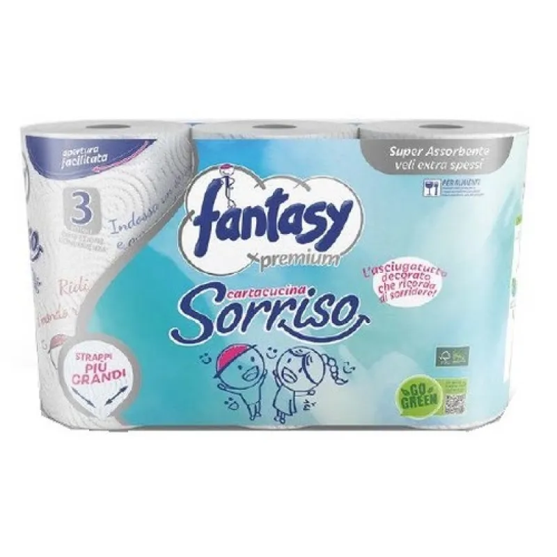 FANTASY household paper Sorriso - 3 rolls two-ply