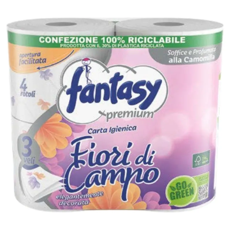 FANTASY toilet paper Fiori di Campo 4/1 three-ply