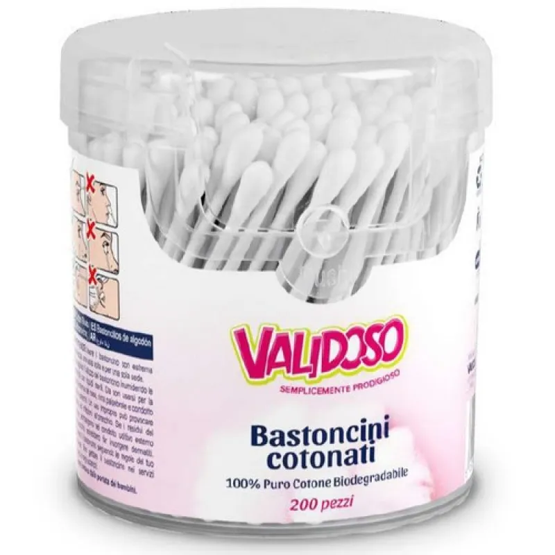 VALIDOSO 200 pcs Cotton Buds - cotton swabs for ears