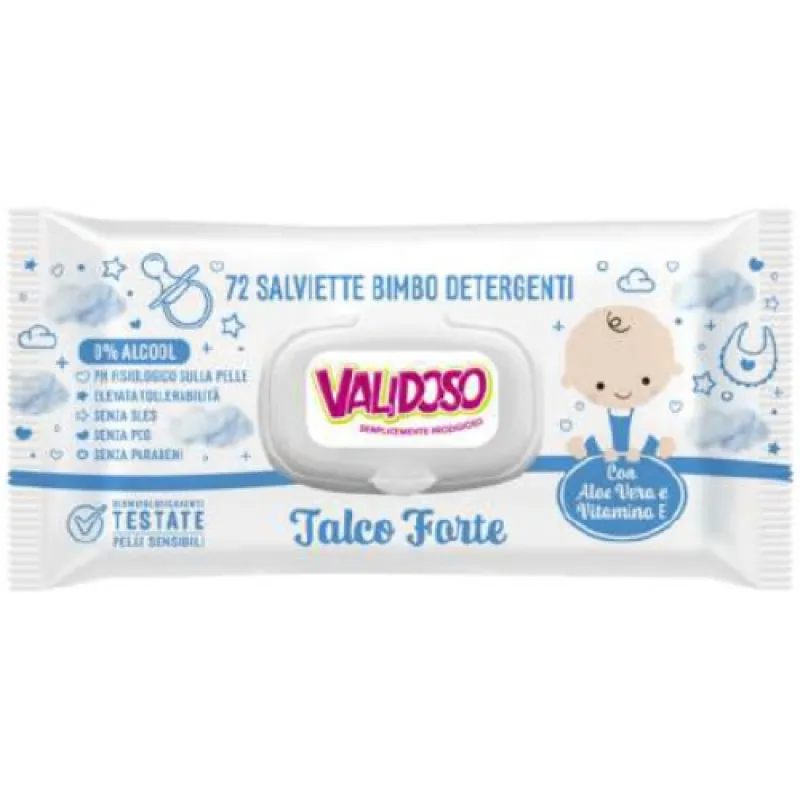 VALIDOSO Wet Baby Wipes 72/1 Talco