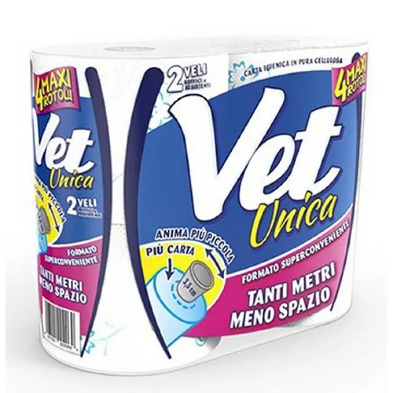 VET toilet paper Unica 4/1 two-ply
