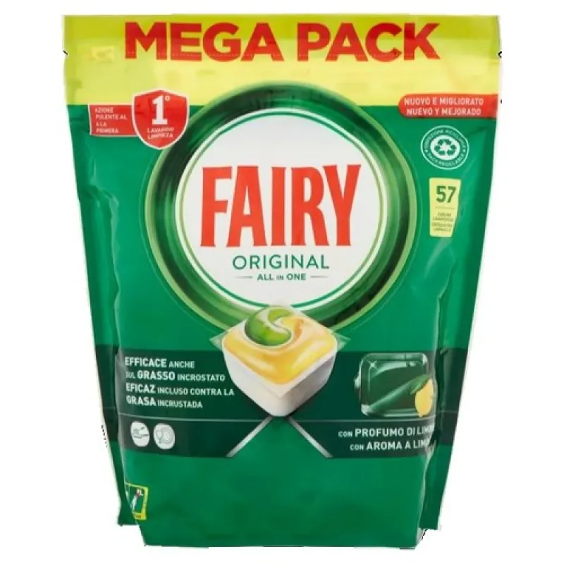 FAIRY Dishwasher Capsules 57 pcs All In One Lemon