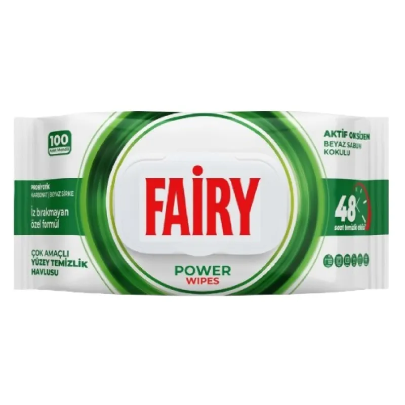 FAIRY Wet Cleaning Wipes 100/1 - Power White Soap